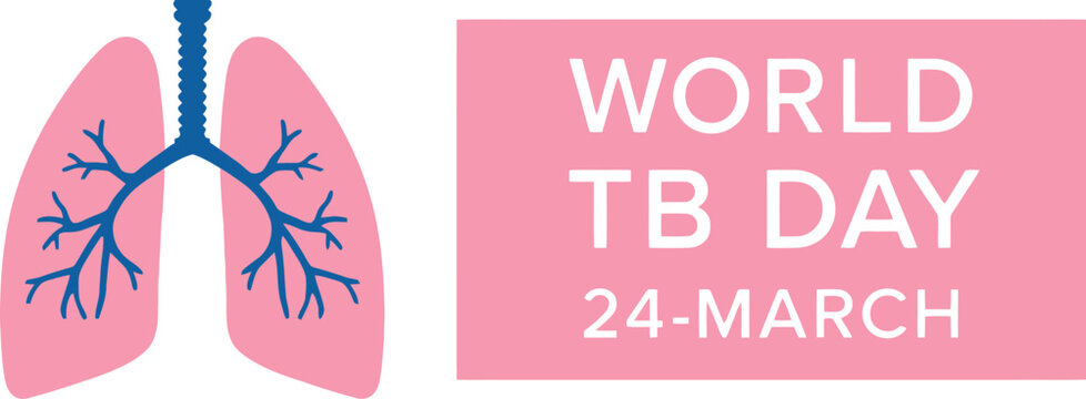 World TB Day vector illustration with lungs health awareness design medical campaign respiratory disease prevention global event concept