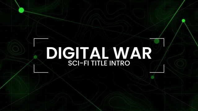 Digital Sci-Fi HUD Glow Title Intro Fly Through