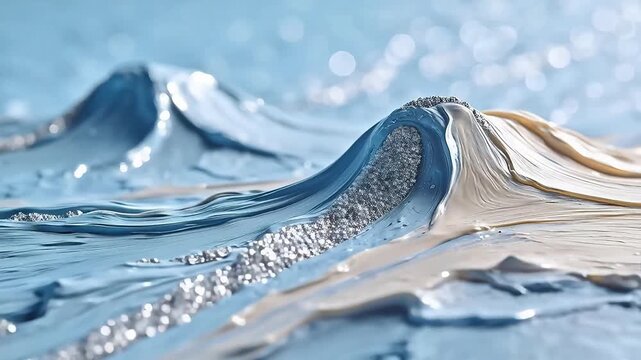 Painted ocean wave texture