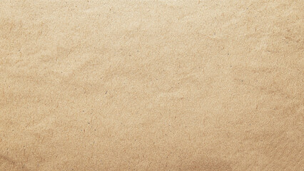 Fototapeta premium Background of brown kraft paper or cardboard texture. Abstract pattern of beige rough carton, old paper sheet, parchment or papyrus surface, vector realistic illustration. 