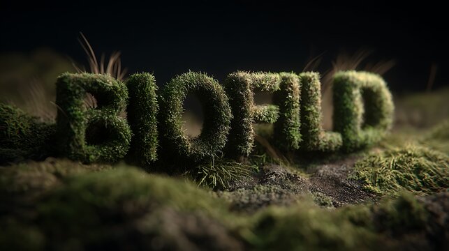 Biofield High Resolution Mossy Green Nature Concept With Text high resolution image