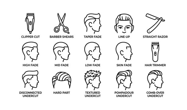 Barber tools and hairstyles guide: clippers, shears, fades, and undercuts