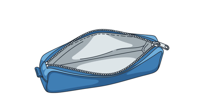 Blue Open Pouch Bag.