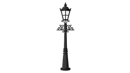 Obraz premium Ornate Black Street Lamp.