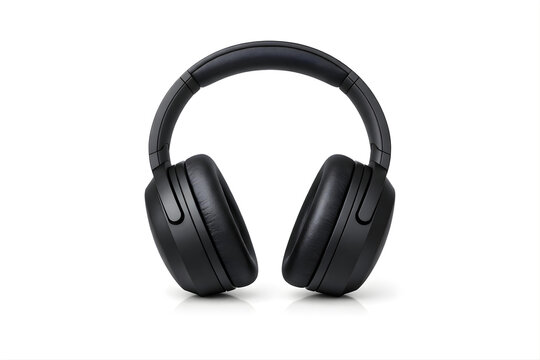 Premium Over-Ear Noise Cancelling Headphones Symmetrical on White Background Commercial Product Photography
