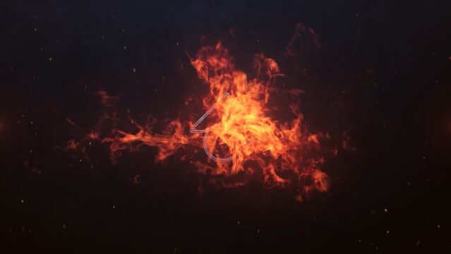 Fire Collapsing Logo Intro