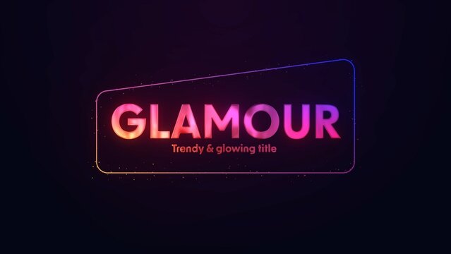 Floating Particles Shape Glow Shine Title