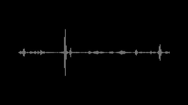 white abstract audio sound visualizer wave spectrum, audio wave or frequency digital animation, Audio waveform spectrum animation,