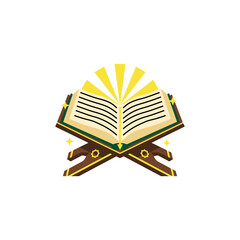 Cute Icon Quran Vector illustration