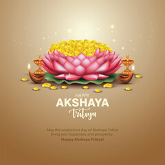 happy Akshaya Tritiya of India. abstract vector illustration design