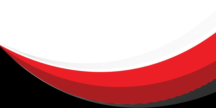 abstract red and blak business banner background with dynamic curves composition
