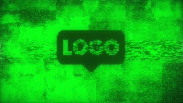 Glitching Duotone Grunge Blocky Distorted Logo Reveal Variation 03