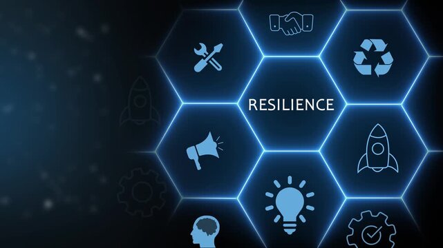 Resilience business for sustainable and inclusive growth concept. The ability to deal with adversity, continously adapt and accelerate disruptions, crises