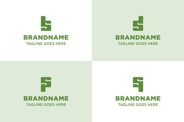 Obraz premium Letters SB SD SP SQ Monogram Logo Set, for BS DS PS QS Initials