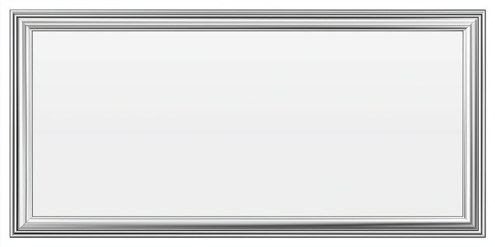 a simple blank white picture frame, vector style, white background, no shadows, simple, minimalistic, simple design, white and gray color theme
