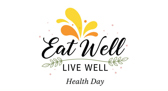 Vector logo for Eat Well Live Well Health Day