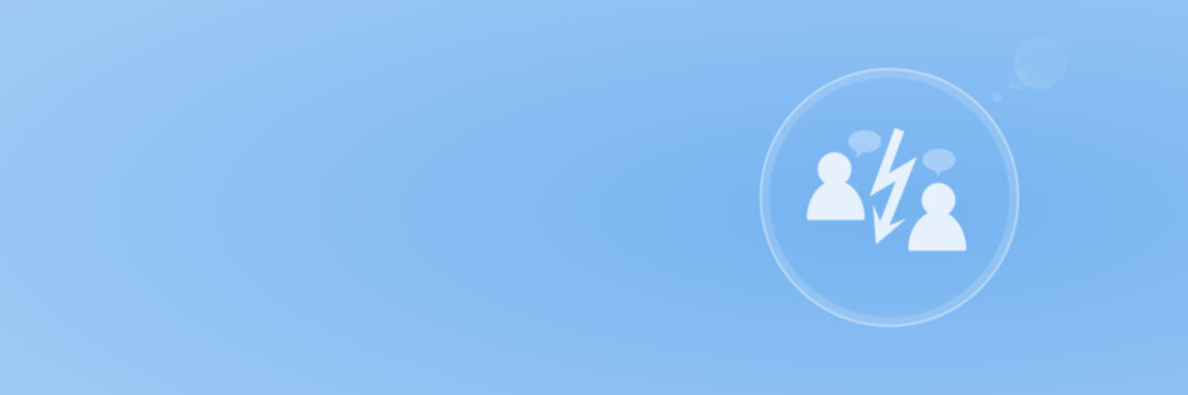 Vektor Header Menschen Streit und Kommunikation Symbol copy space Hintergrund svg unter 60 kB