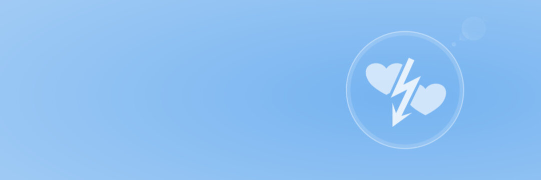 Vektor Header mit Herzschmerz und Trennung Symbol copy space svg unter 60 kB