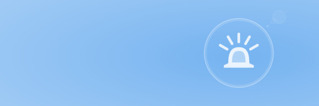 Vektor Header Alarm Sirene und Notfall Symbol copy space Hintergrund svg unter 60 kB