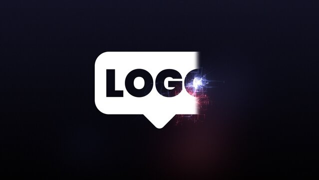 Digital Grid Computer Science Motherboard Particles Glow Logo Reveal