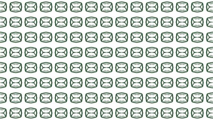 Fototapeta premium Grid of green gemstone illustrations on white background