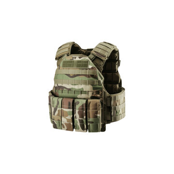 PNG Tactical vest in camouflage pattern isolated on transparent background