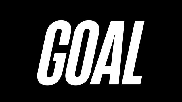 Dynamic Goal Text Animation - Flashing Motion Graphics Overlay for Sports & Achievement