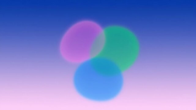 Abstract soft pastel gradient background with overlapping blurry circles of color