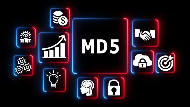 M d5 algorithm data security visualization with technology
