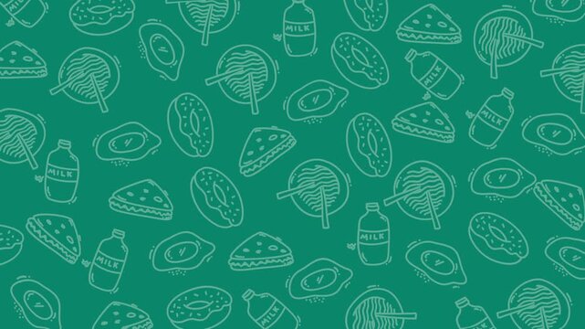 Seamless Food Pattern Background for Branding and Design
