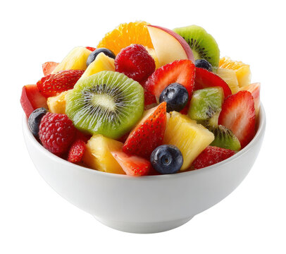 PNG Vibrant fresh fruit salad bowl.