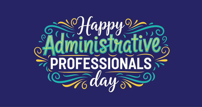 Administrative professionals day celebration greeting card