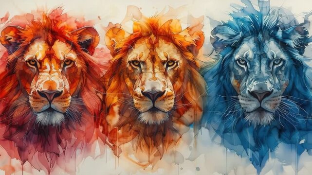 three lions