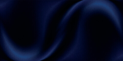 Obraz premium Black blue abstract background. Silk satin. Curtain, drapery. Shiny fabric. Dark. Wavy soft pleats. Navy blue elegant luxury background. Liquid wave effect. Gradient. Christmas. Festive.
