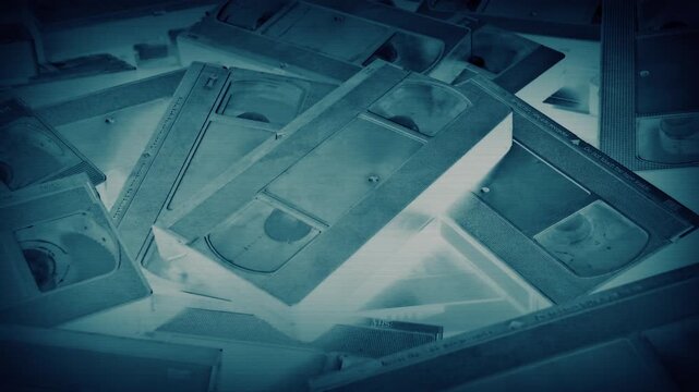 Lots Of VHS Tapes Inverted View
