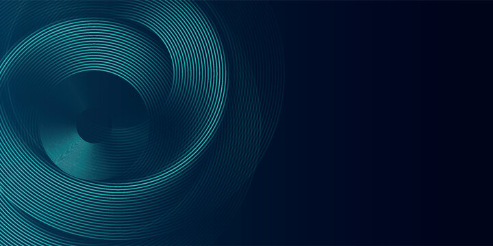 Abstract background with blue glowing lines in infinity pattern. Abstract futuristic technology concept. Vector illustration