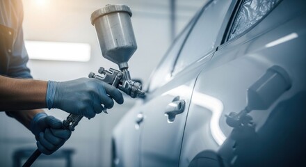 Car painting process Professional auto body repair and paint.