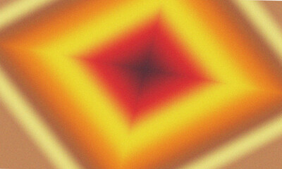 Naklejka premium Warm-Toned Concentric Diamonds: A mesmerizing composition of concentric diamonds, painted in rich, warm hues of orange, red and yellow, radiating outwards from a central point.