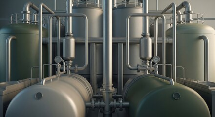 Industrial Machinery and Piping System A Detailed View.