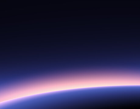 Abstract glowing planetary horizon in dark space with purple solar light effect, abstract sun eclipse. Perfect for premium science poster, aerospace banner, or tech product presentation. 3d rendering