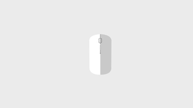 Close up footage of two white computer mice on a light gray background side by side