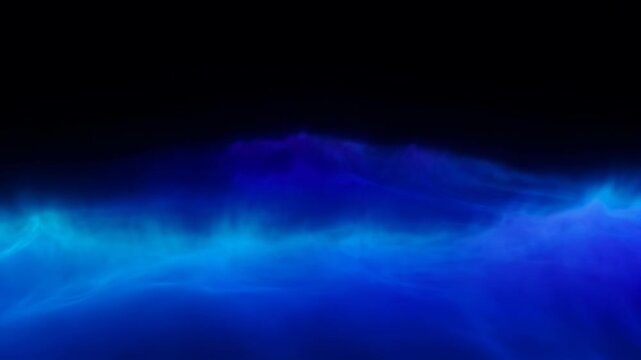 An otherworldly blue nebula floating in the void of space background