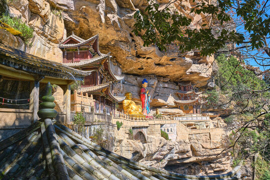 temple in the rock, baoxiang temple in shaxi, yunnan, china