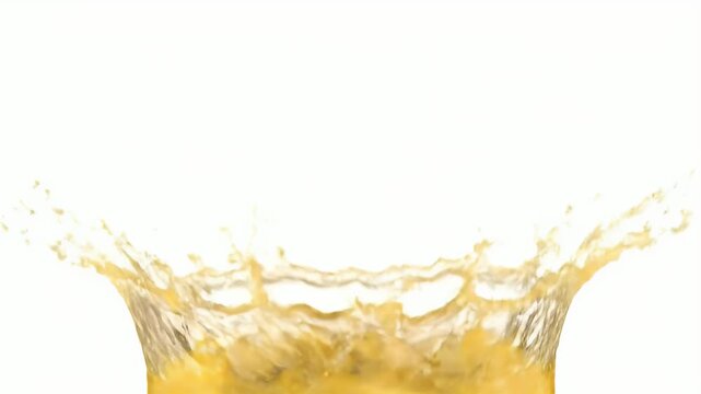 Slow motion video of a juicy pineapple slice dropping into a bowl, 4k footage