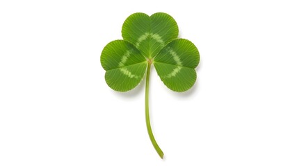 Four leaf clover on white background