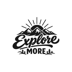 Obraz premium Explore More Travel Adventure Logo Design