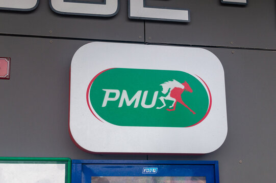 Gonfreville-l'Orcher, France - February 1, 2026: Logo of Pari Mutuel Urbain.