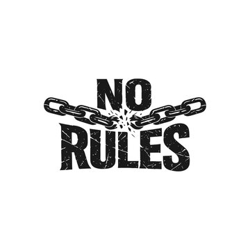 No Rules Text with Broken Chain