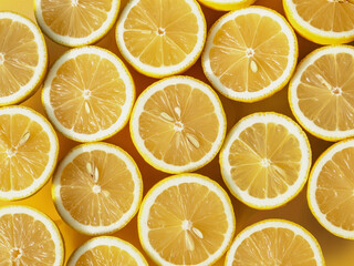 Obraz premium sliced lemin background 