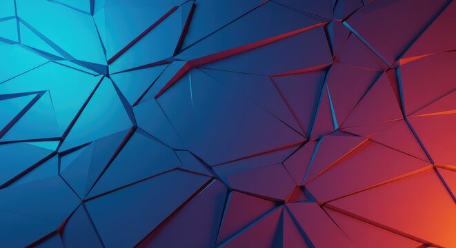 A fractured, abstract backdrop composed of geometric shards and uneven planes, suggesting decomposition and digital disruption, decomposition, chaos, concept